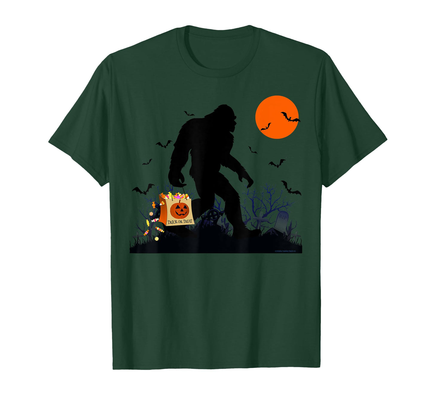 Funny Halloween Bigfoot Trick or Treating - Bigfoot T-Shirt
