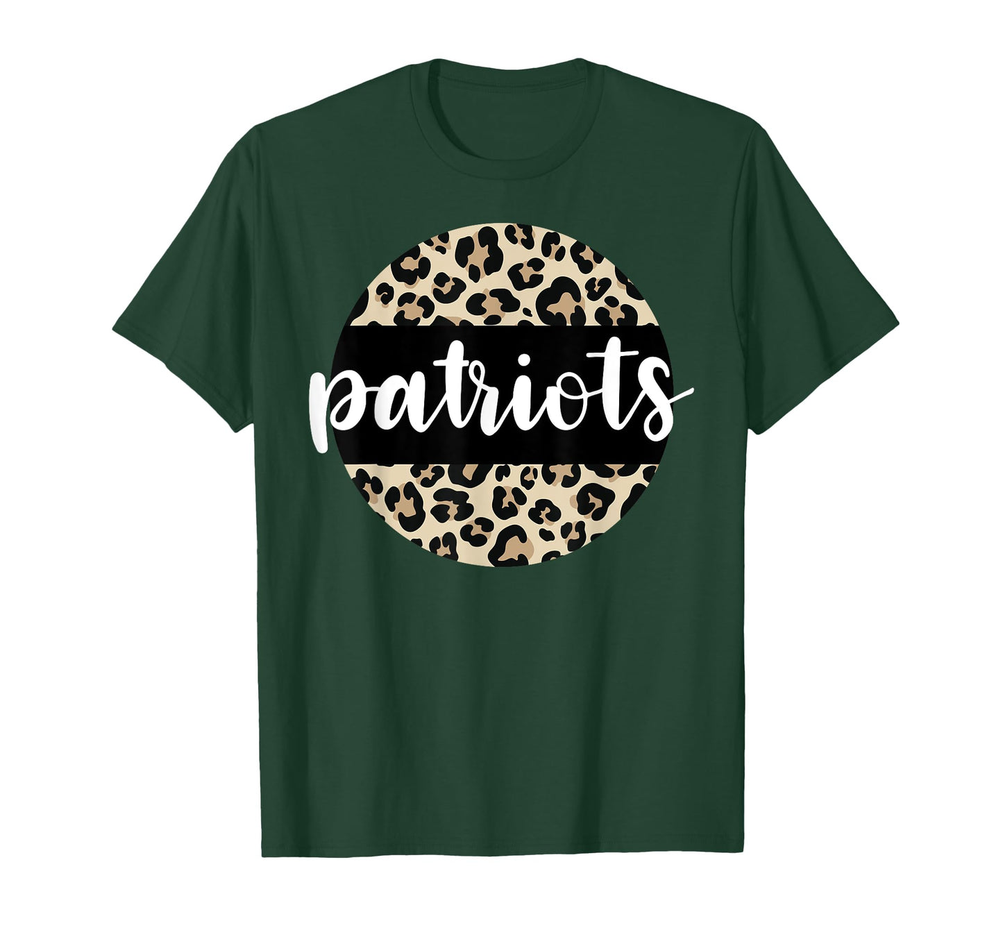 Leopard Print Patriots Team Mascot School Spirit Game Night T-Shirt