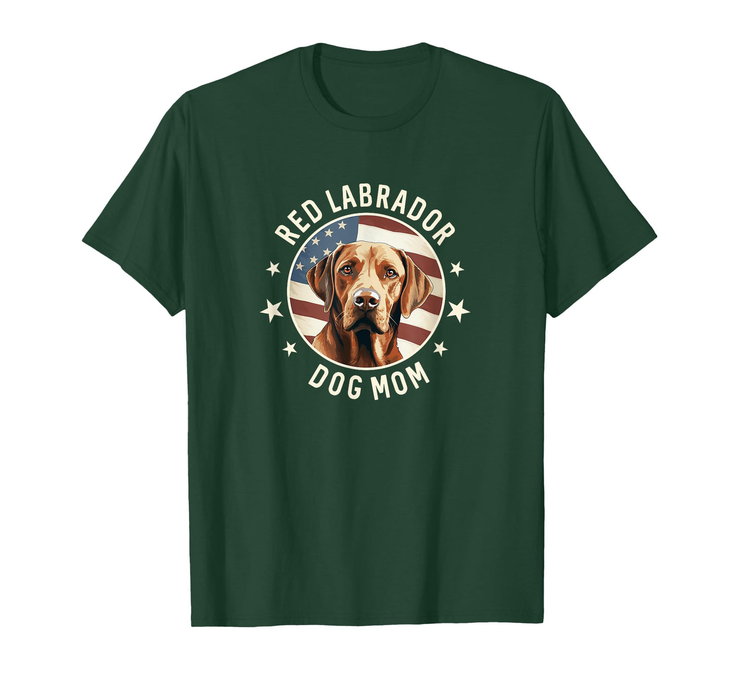 Red Labrador Retriever Dog Mom T-Shirt