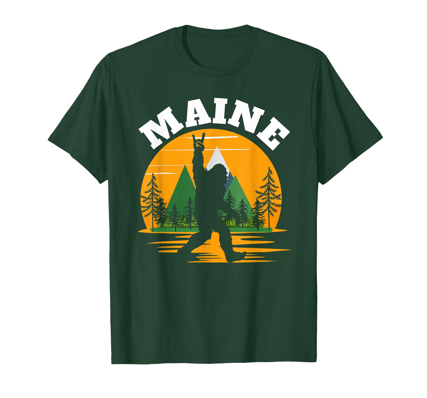 Maine US State Bigfoot Sasquatch T-Shirt