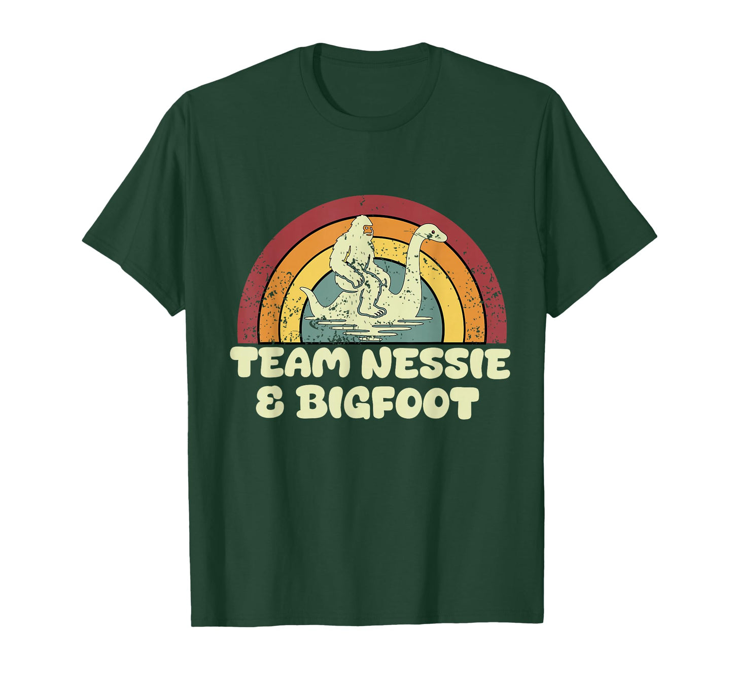 Team Nessie and Bigfoot Lochness Monster Sasquatch Lover T-Shirt