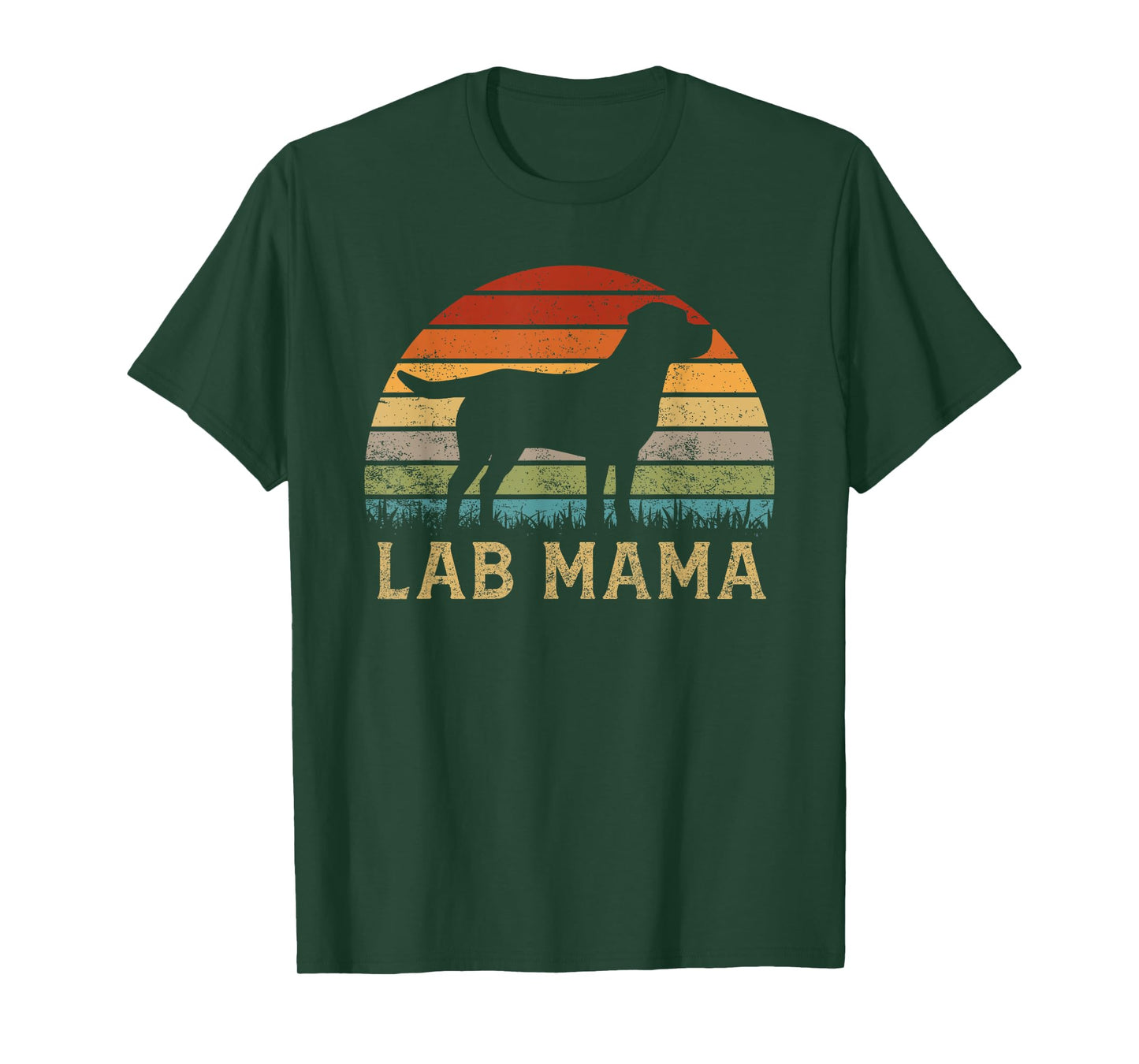 Lab Mama Retro Labrador Retriever Lover Vintage Dog Lab Mom T-Shirt