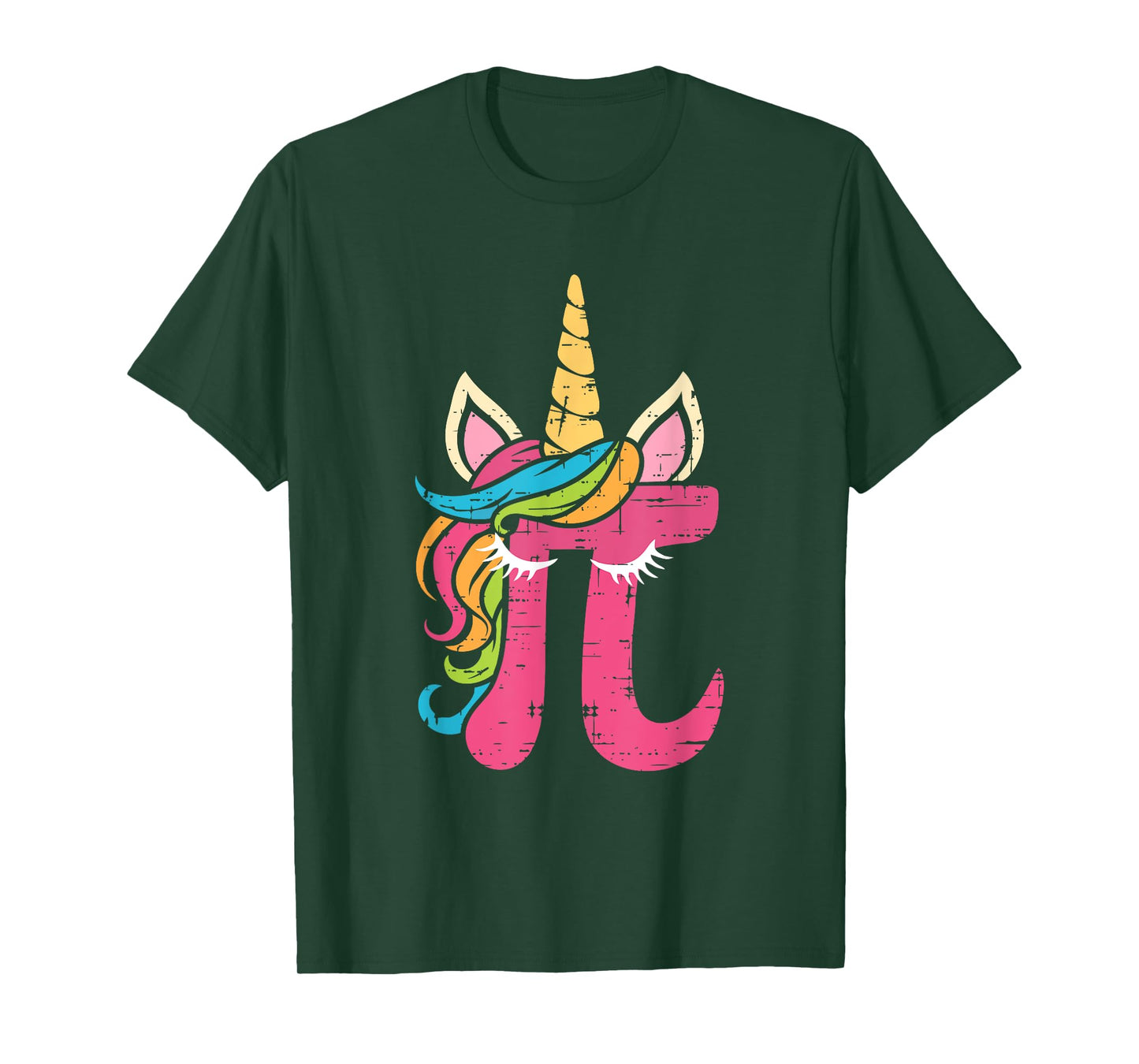 Cute Unicorn Pi Day 3.14 Math Number Pi Math Pun Girls Kids T-Shirt