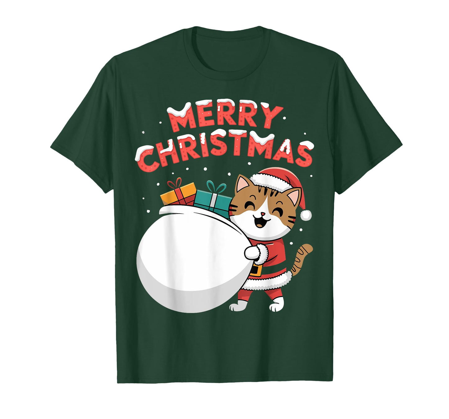 Merry Christmas Cat T-Shirt