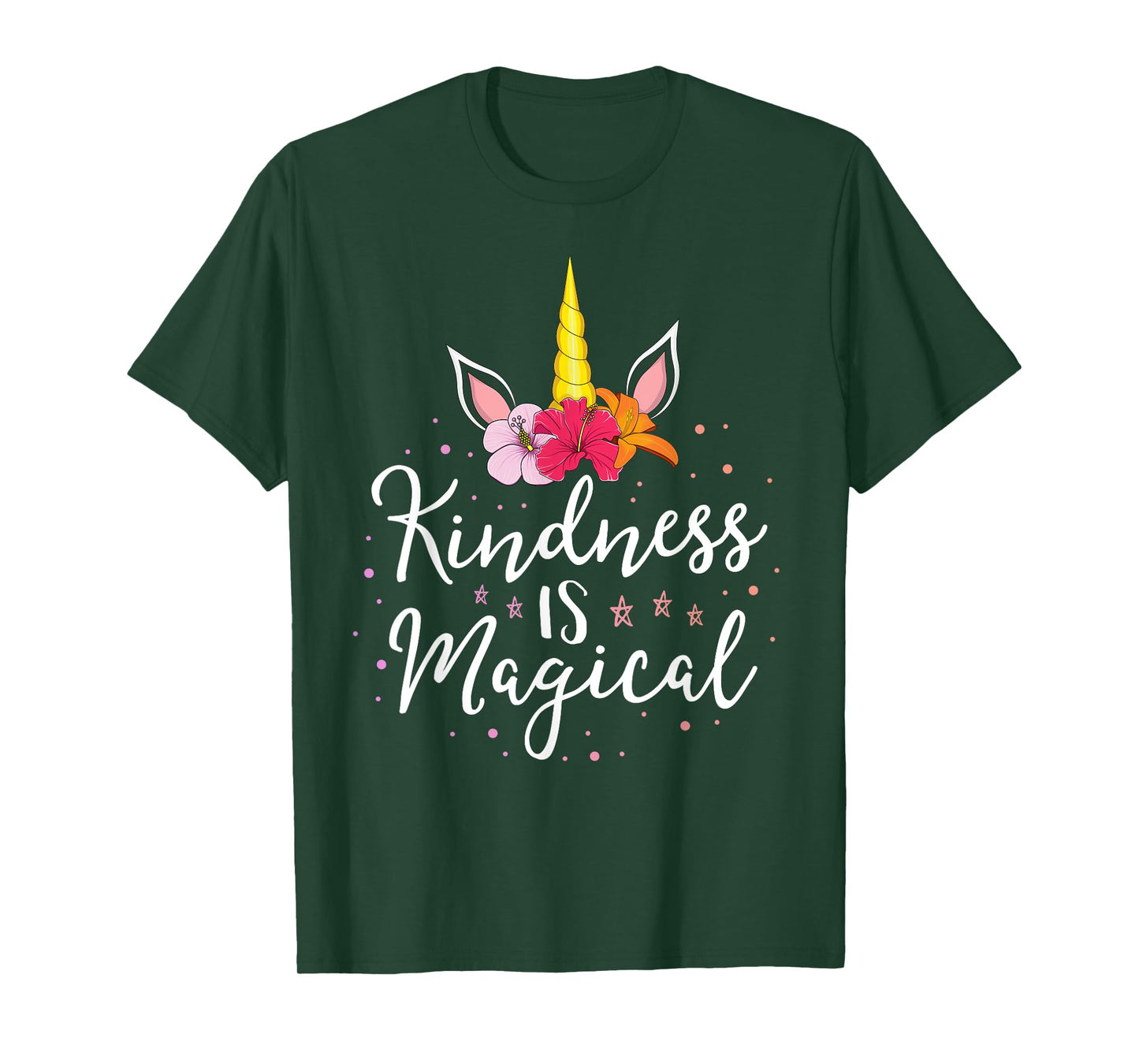Kindness Is Magical Teacher Kind Anti Bullying Unicorn T-Shirt