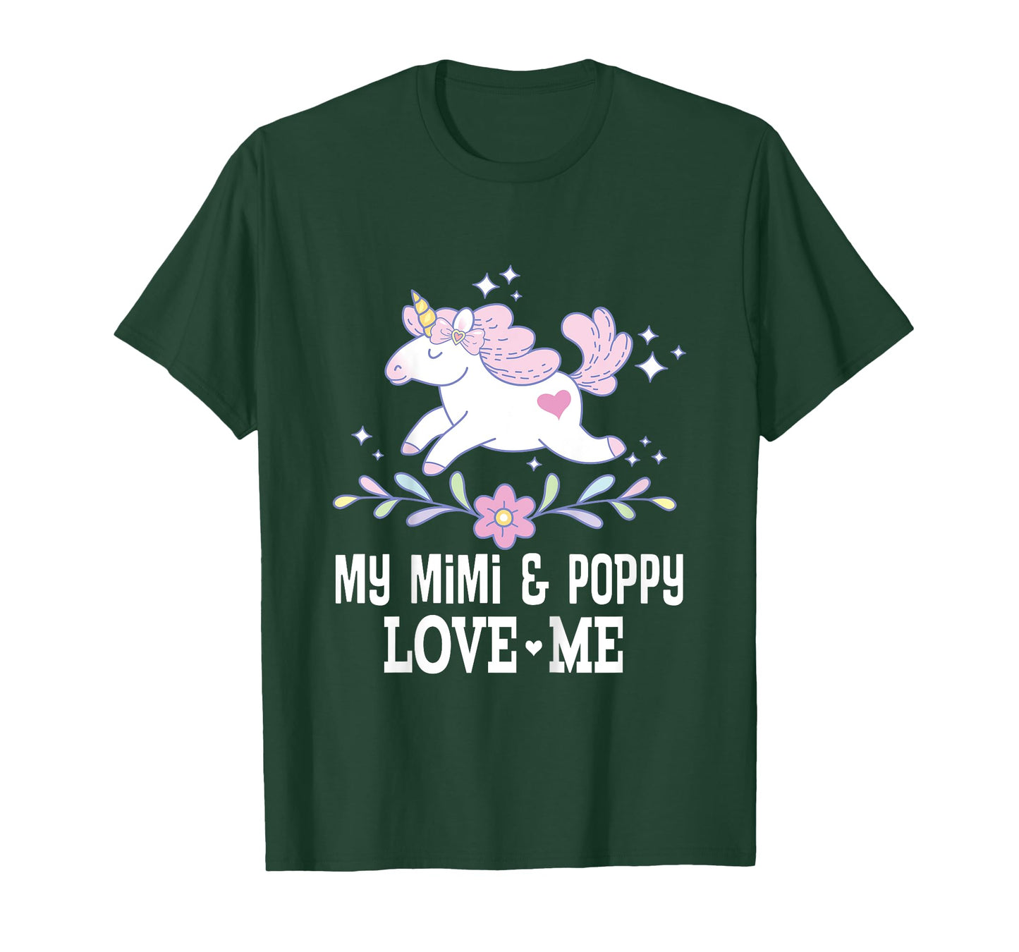 My Mimi and Poppy Love Me Grandchild Unicorn T-Shirt