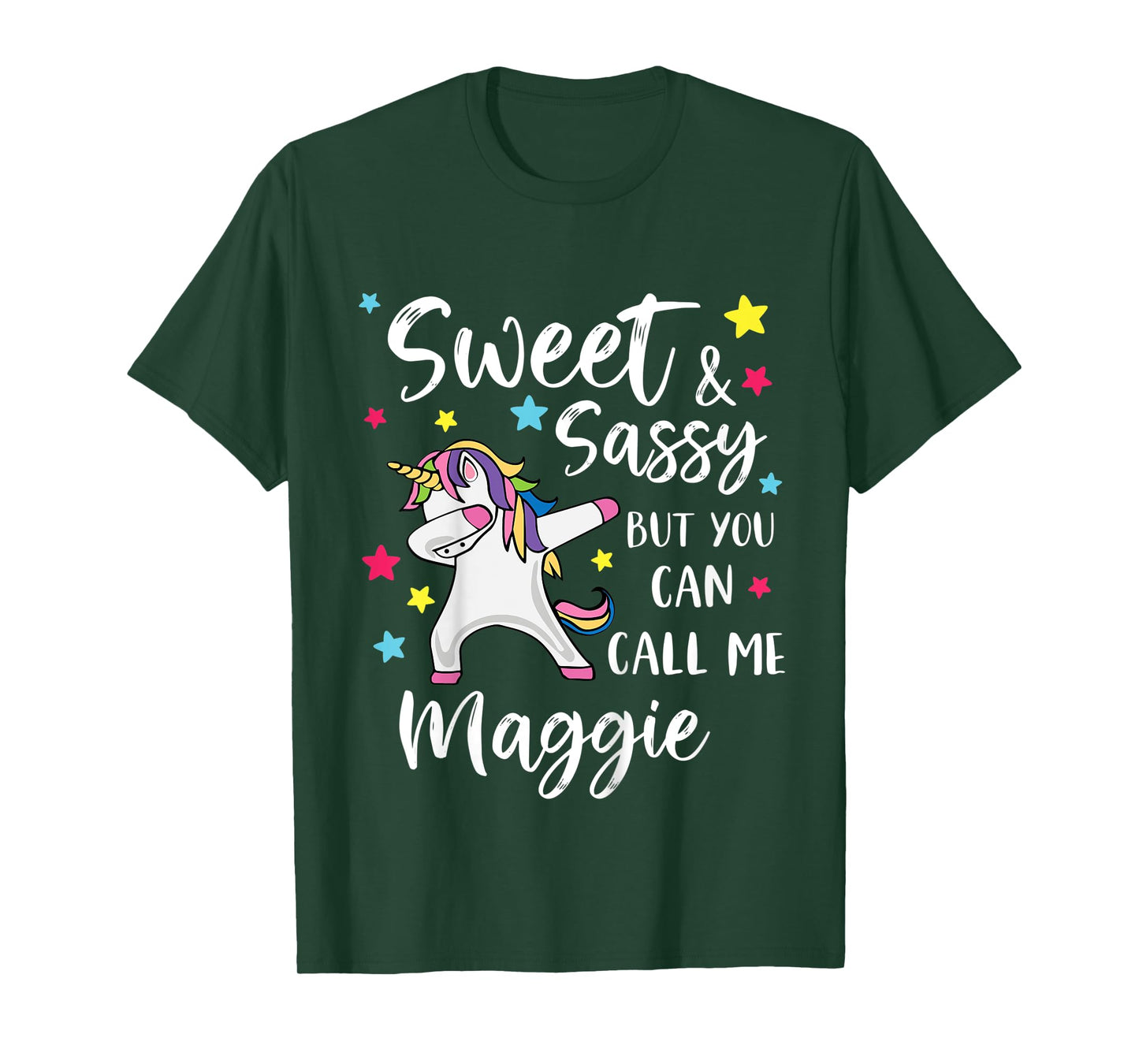 Kids Sweet And Sassy But You Can Call Me Maggie Personalized Name T-Shirt