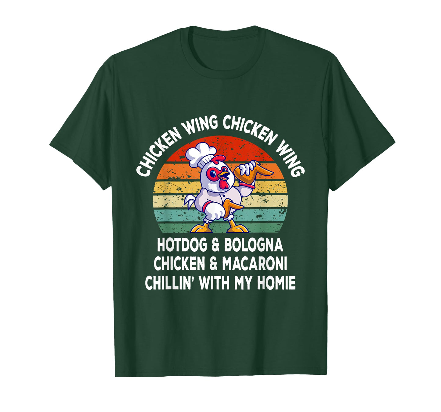 Chicken Wing Chicken Wing Hotdog and Bologna Funny T-Shirt