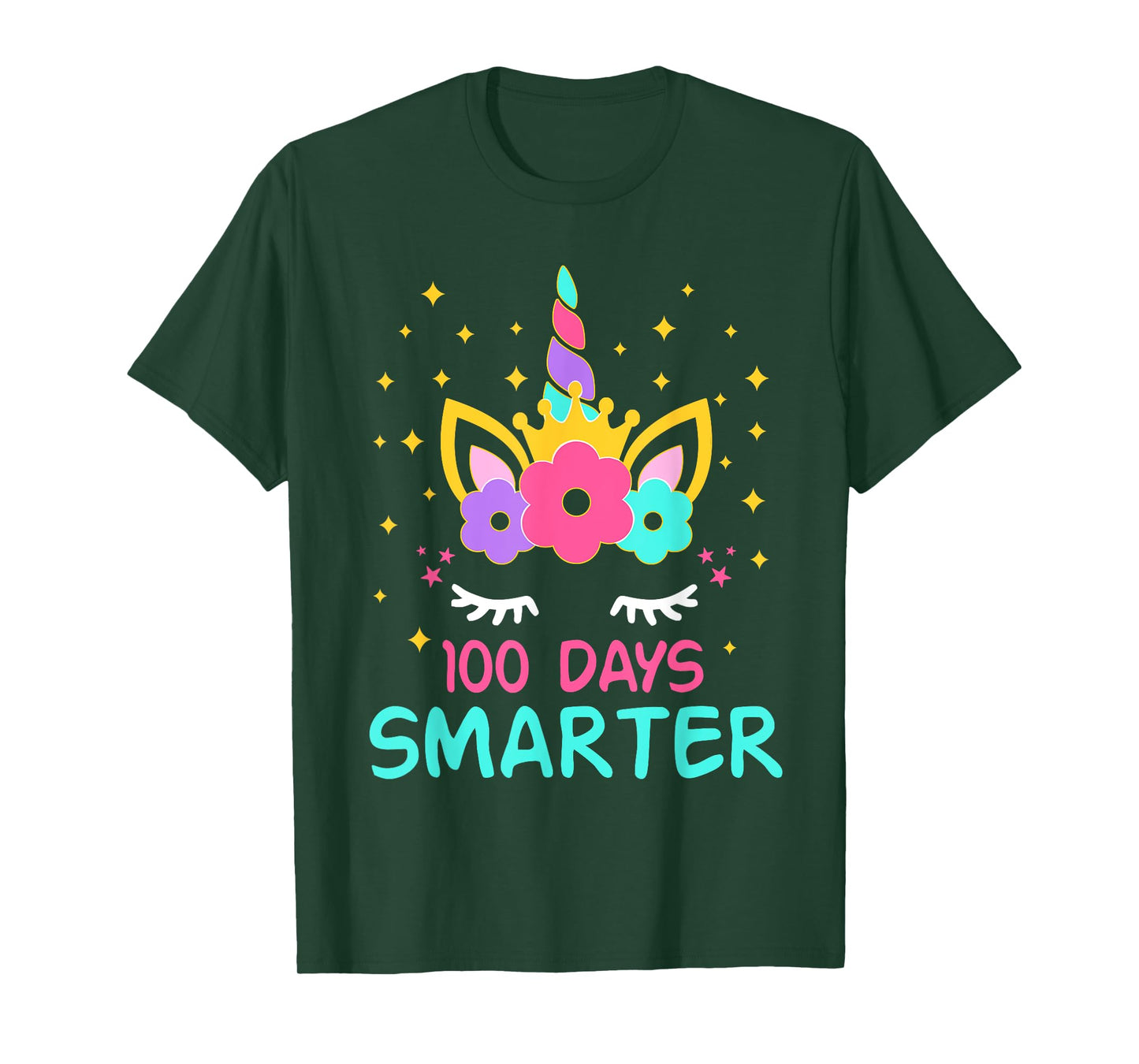 100 days of school Cute Unicorn 100th Day Of School Girls T-Shirt