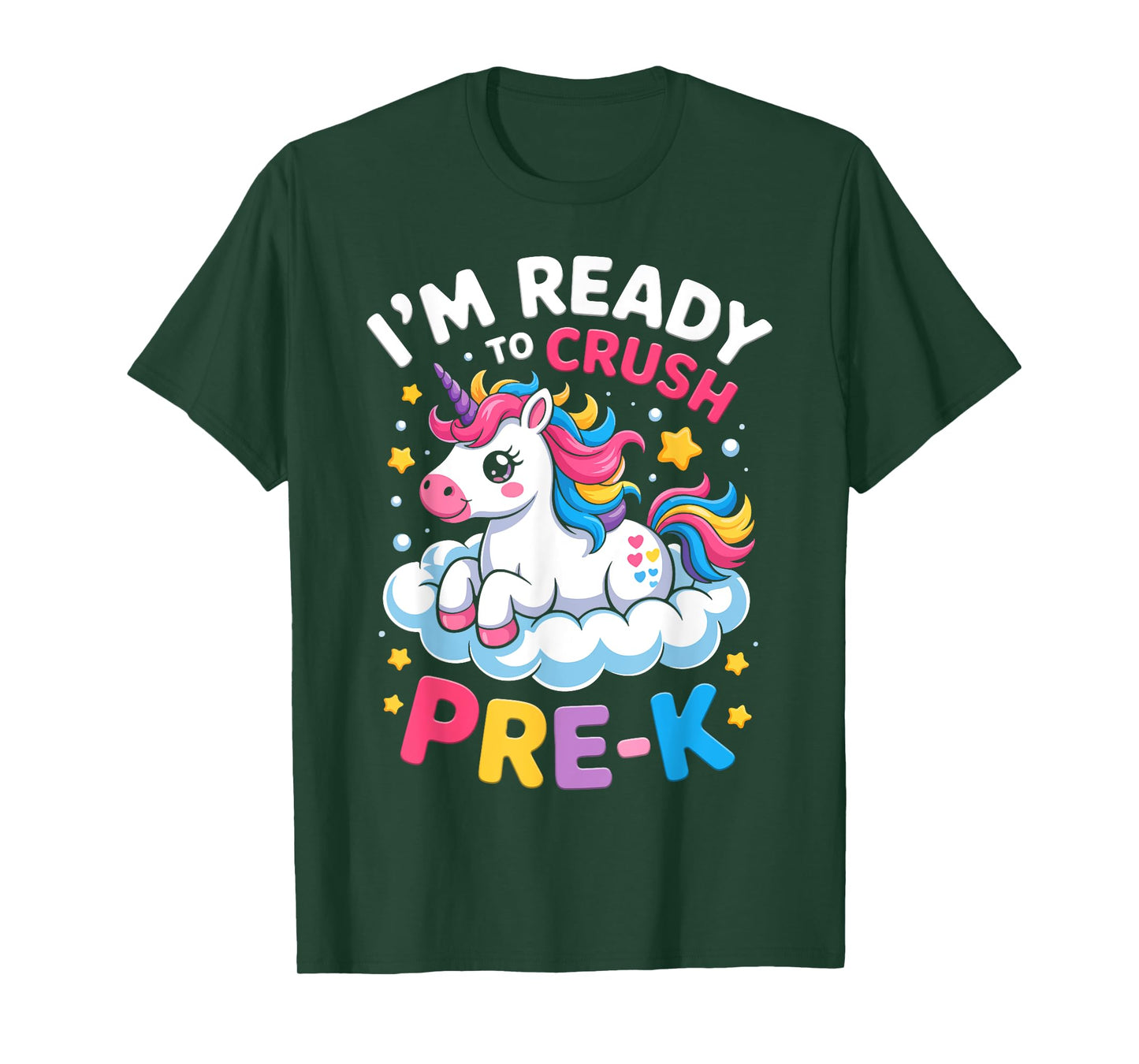 First Day of Preschool I'm Ready To Crush Pre-K Unicorn Kids T-Shirt