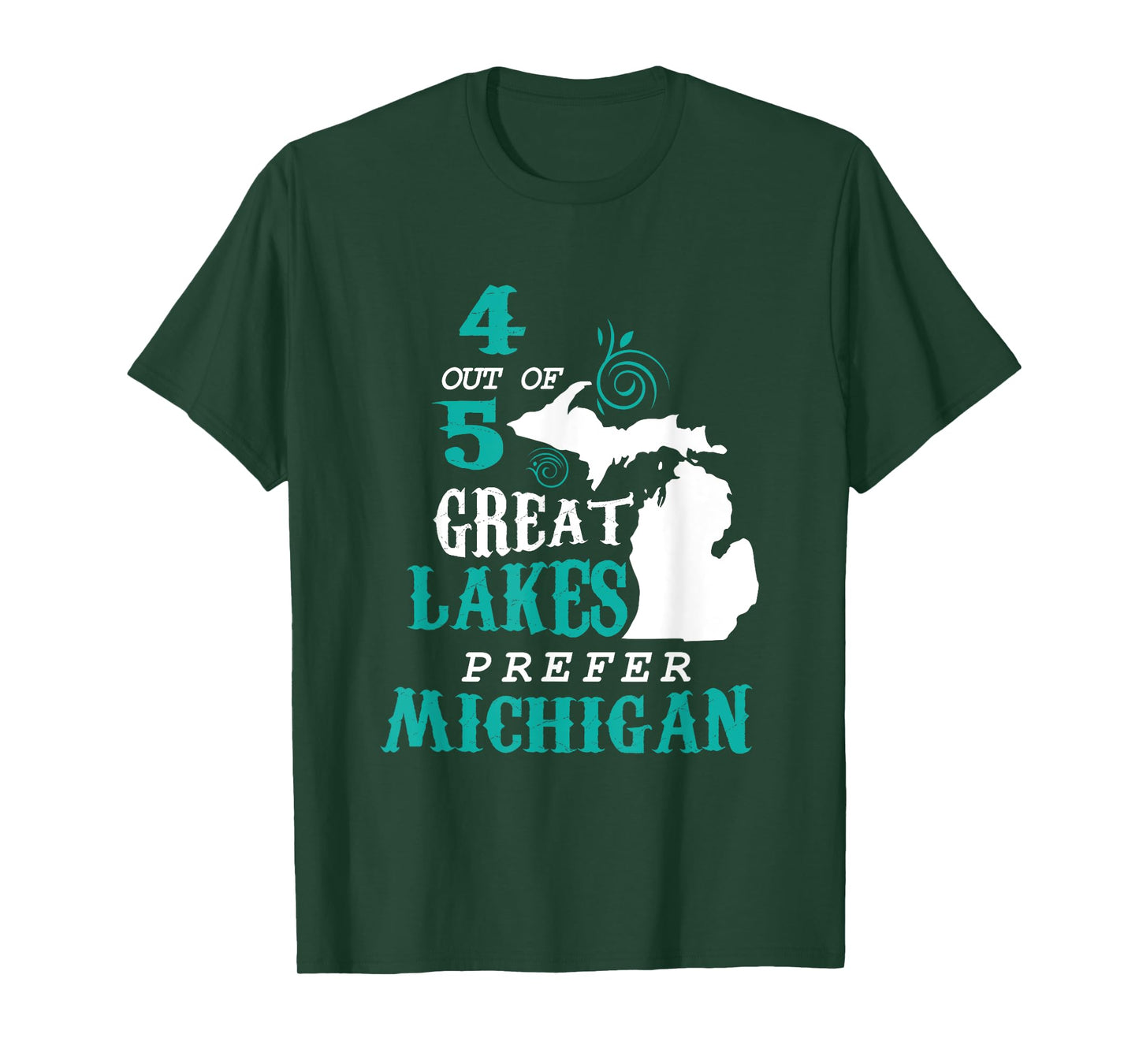 4 Out of 5 Great Lakes Michigan Michigander Detroit T-Shirt
