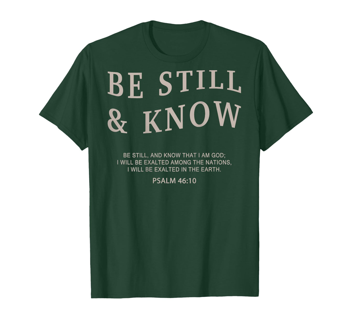 Men Be Still & Know Christian Teen Girl Women Jesus God T-Shirt