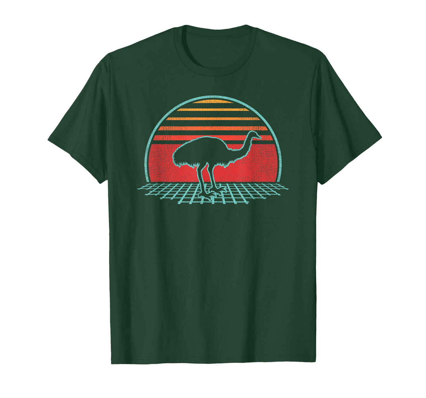 Emu Bird Rhea Retro Vintage 80s Style Gift T-Shirt