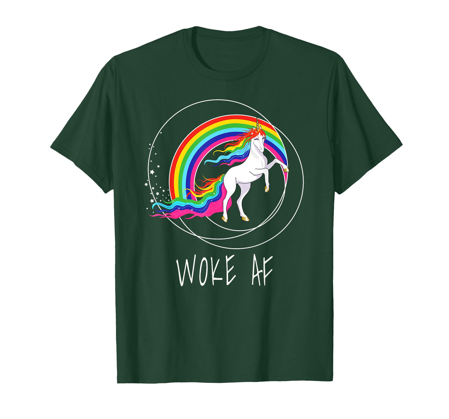 Woke AF Unicorn Spiritual Political Activist T-Shirt