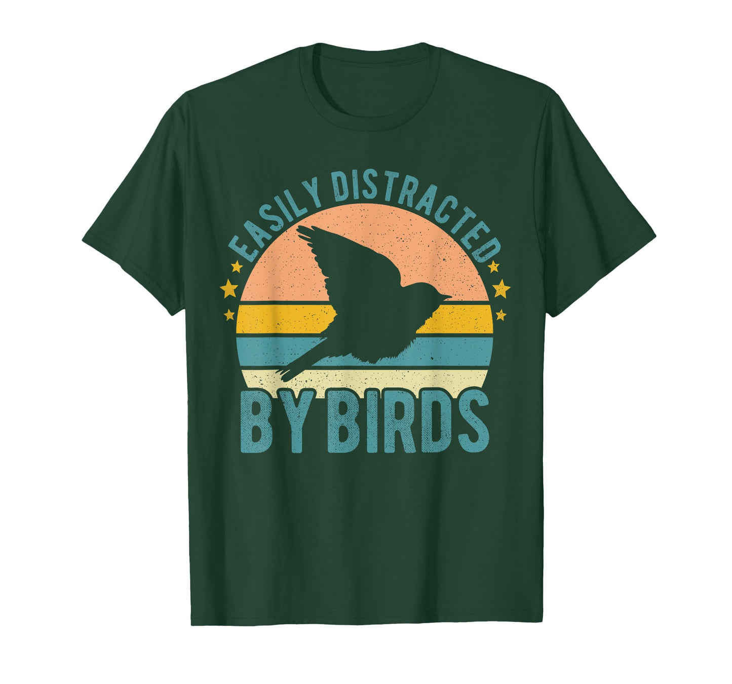 Easily Distracted By Birds Funny Watching Birding Birds T-Shirt