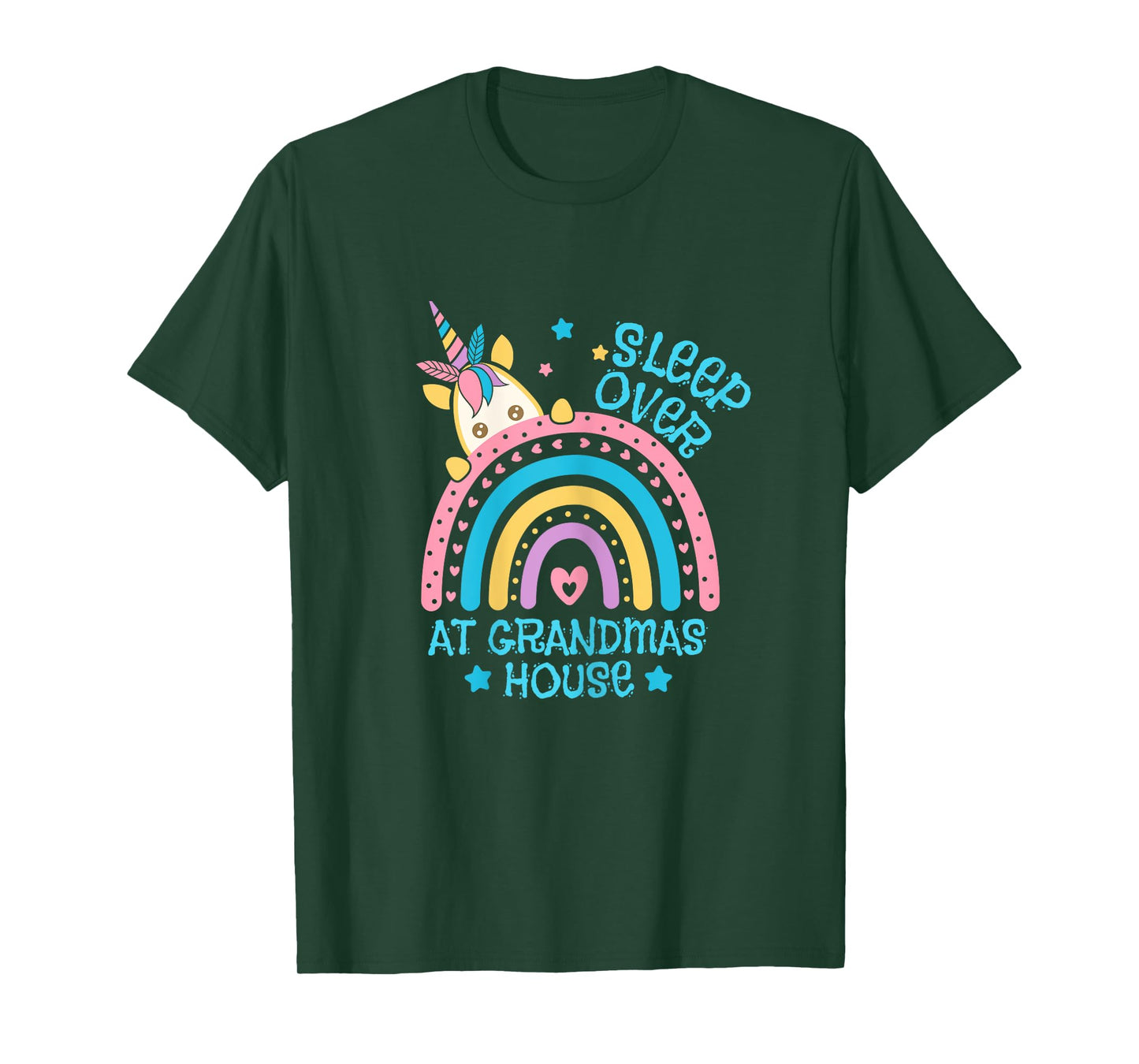 Unicorn Slumber Party Sleepover At Grandmas House T-Shirt