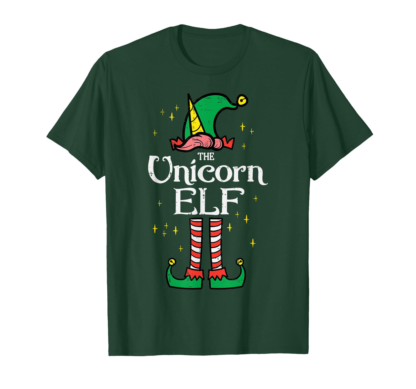 Christmas Unicorn Elf Xmas Family Match Girls Kids Toddler T-Shirt