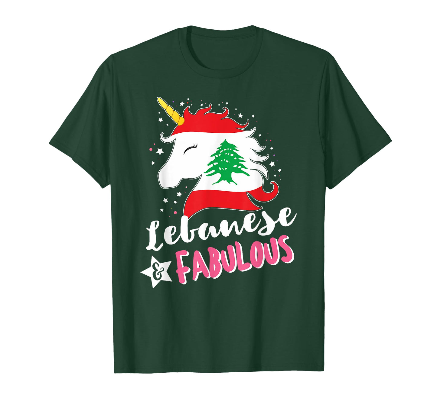 Lebanese Unicorn Lebanon Flag T-Shirt