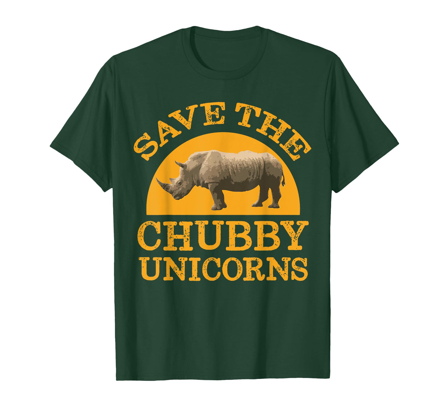 Save The Chubby Unicorns Rhino Endangered Awareness Tshirt