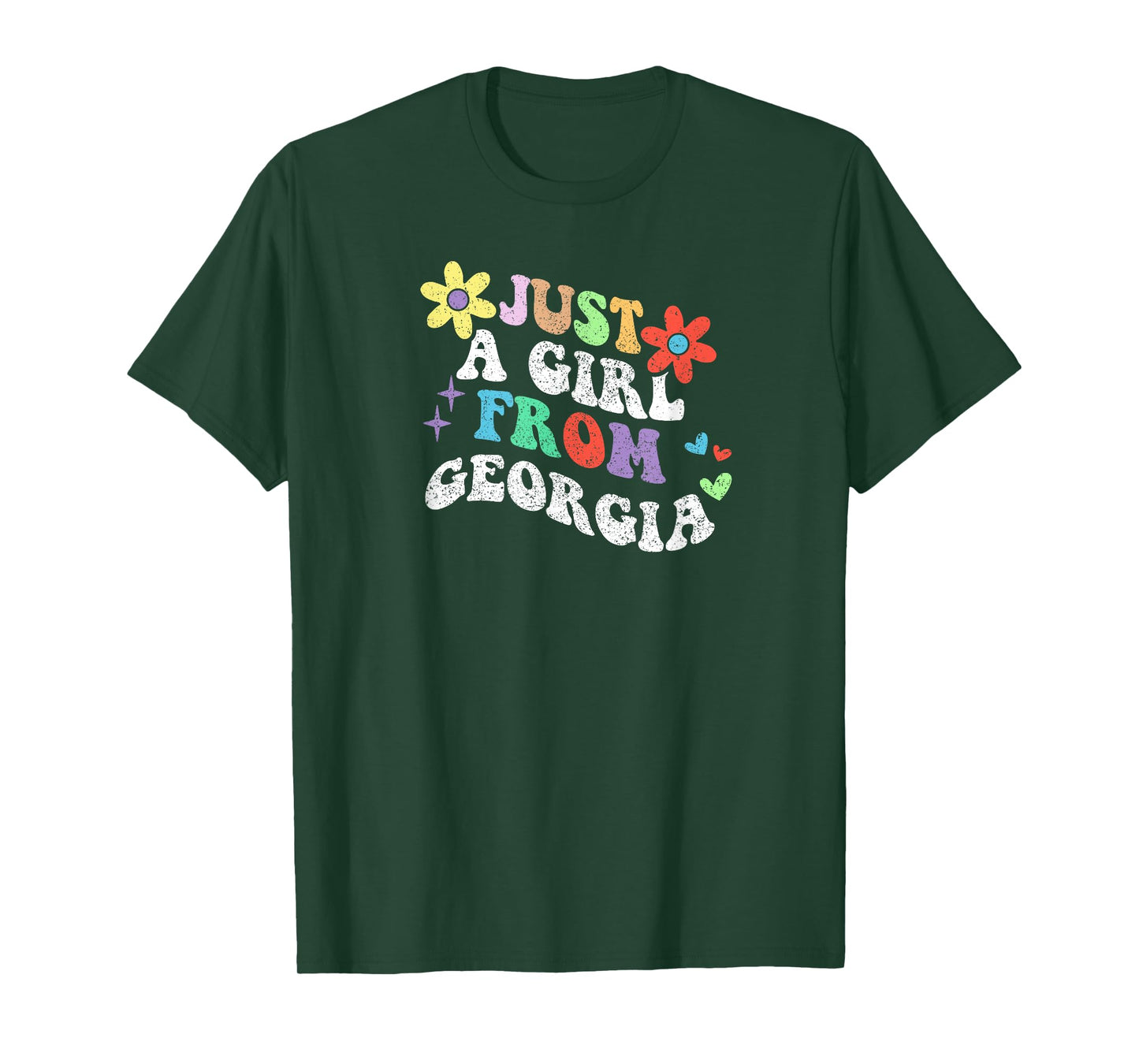 Retro Groovy Just A Girl From Georgia Mother's Day 2023 T-Shirt