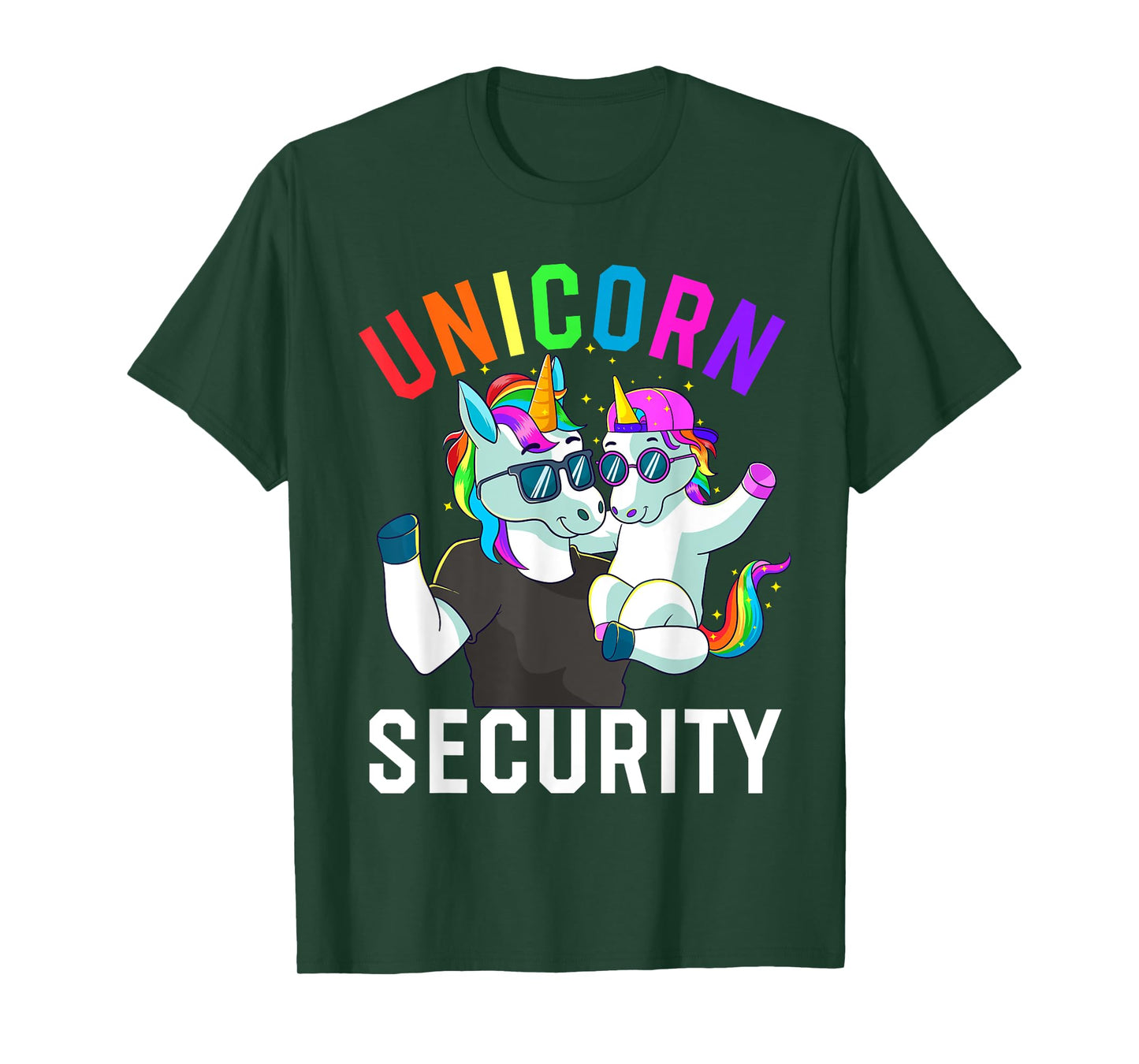 Unicorn Security Boy Brother Baby Sister Dad Family Birthday T-Shirt