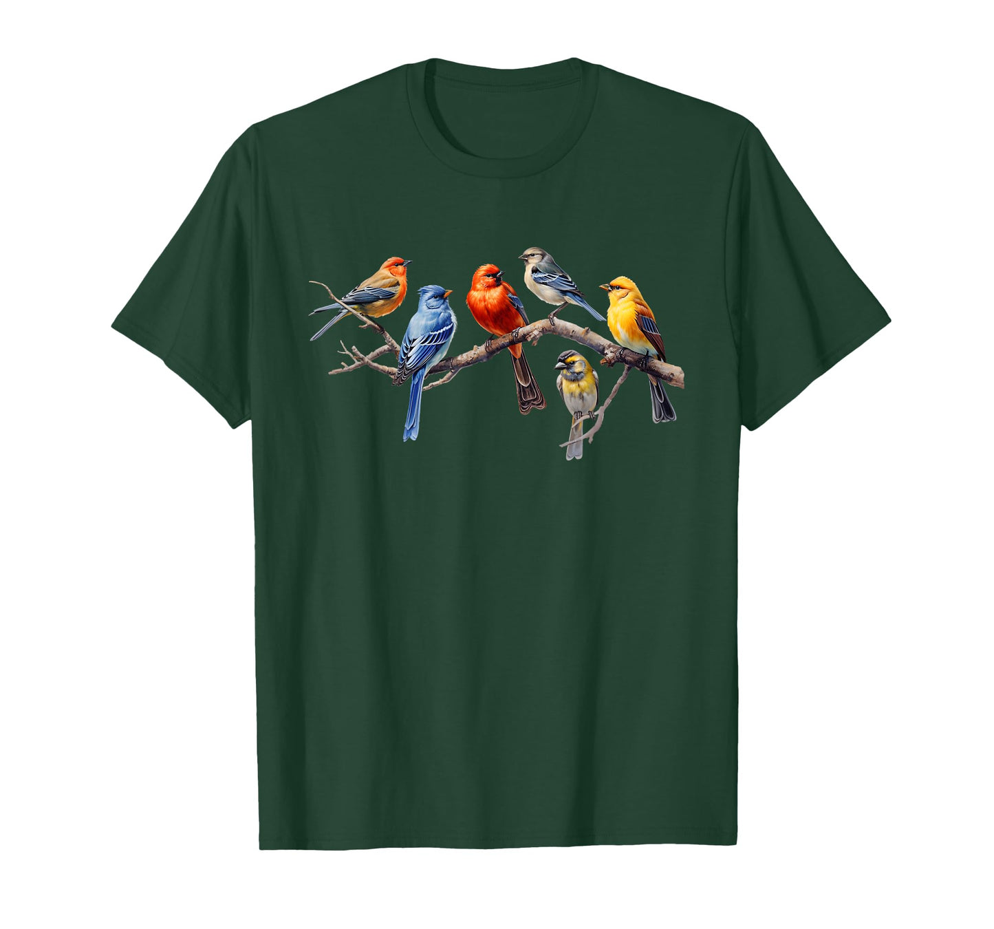 LetMeThinkAboutIt Designs Kids Unisex Black Bird Print Modern Classic T-Shirt