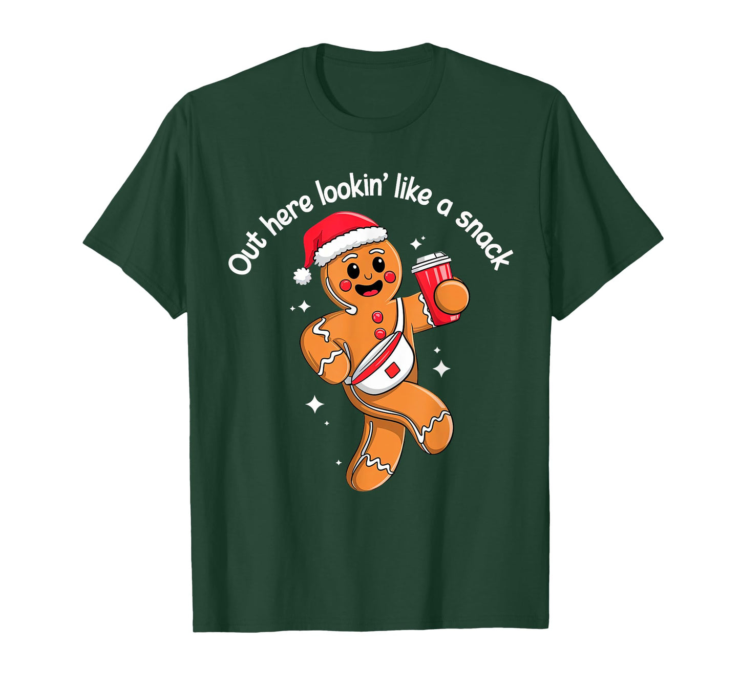 Out Here Looking Like A Snack Funny BouJee Xmas Gingerbread T-Shirt
