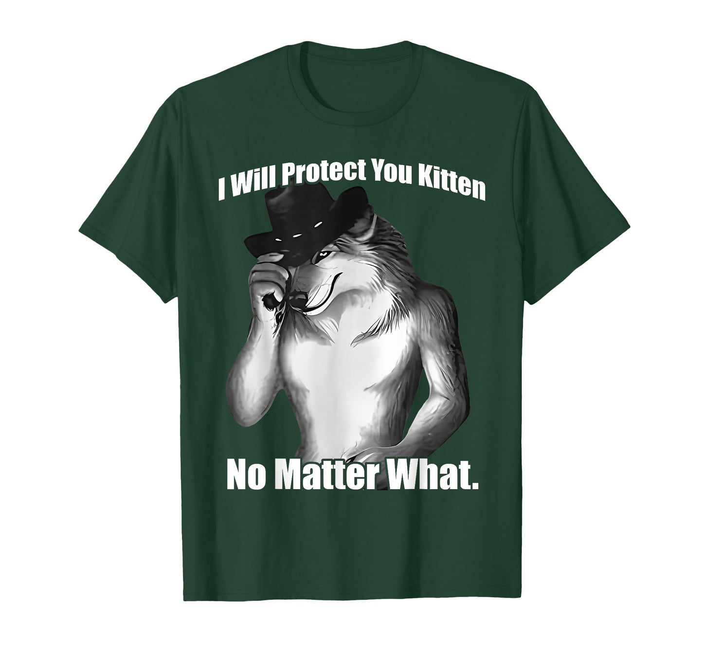 I'll Protect You Kitten No Matter What Wolf Men And Women T-Shirt