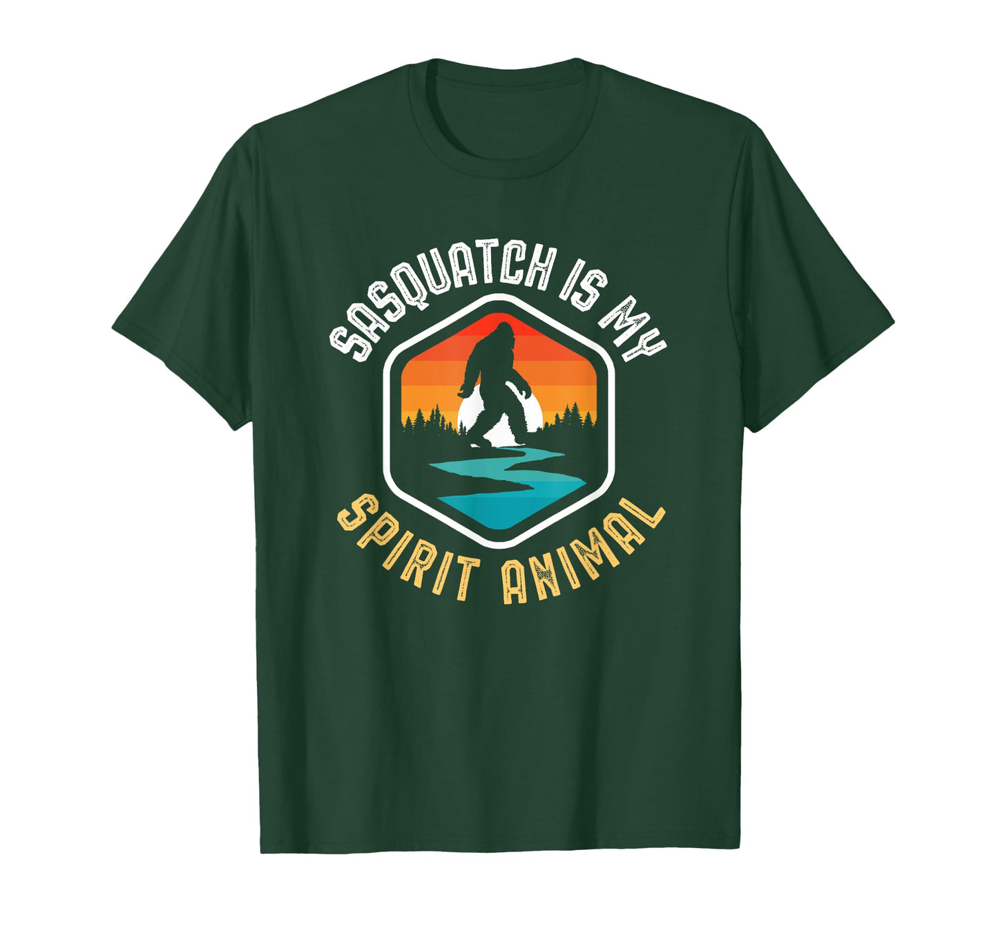Sasquatch is my Spirit Animal Vintage Bigfoot Outdoor T-Shirt