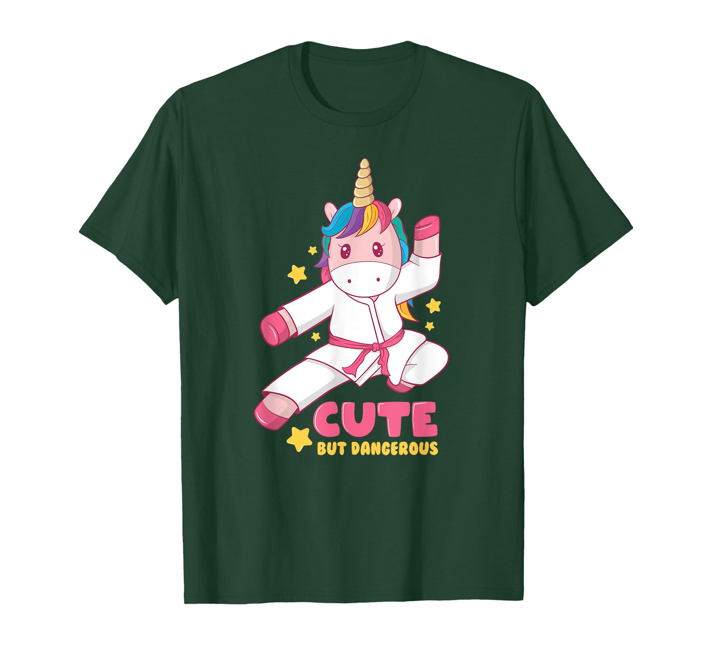 Cute But Dangerous Funny Girls Karate Unicorn Love T-Shirt