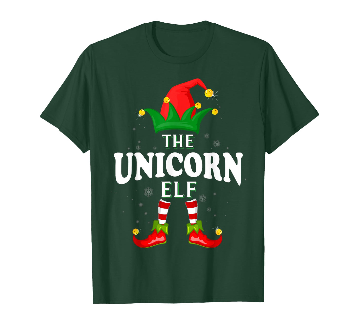 Xmas Unicorn Elf Family Matching Christmas Pajama T-Shirt