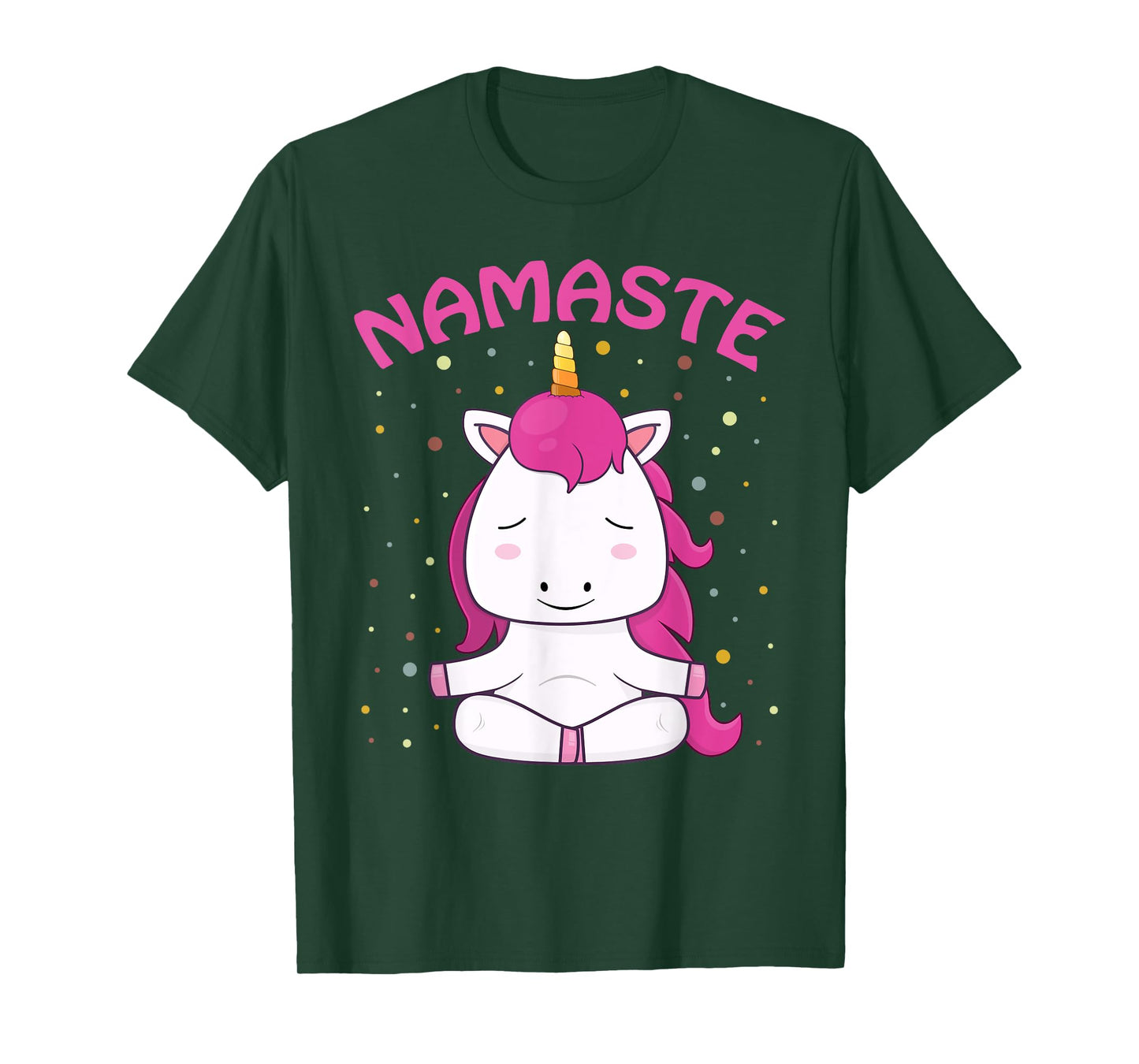Unicorn Yoga Shirt Girls Magical Unicorns Sukhasana Namaste T-Shirt