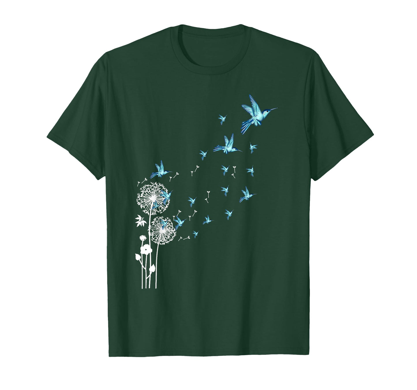 Cute Dandelion hummingbird bird motif bird of paradise T-Shirt