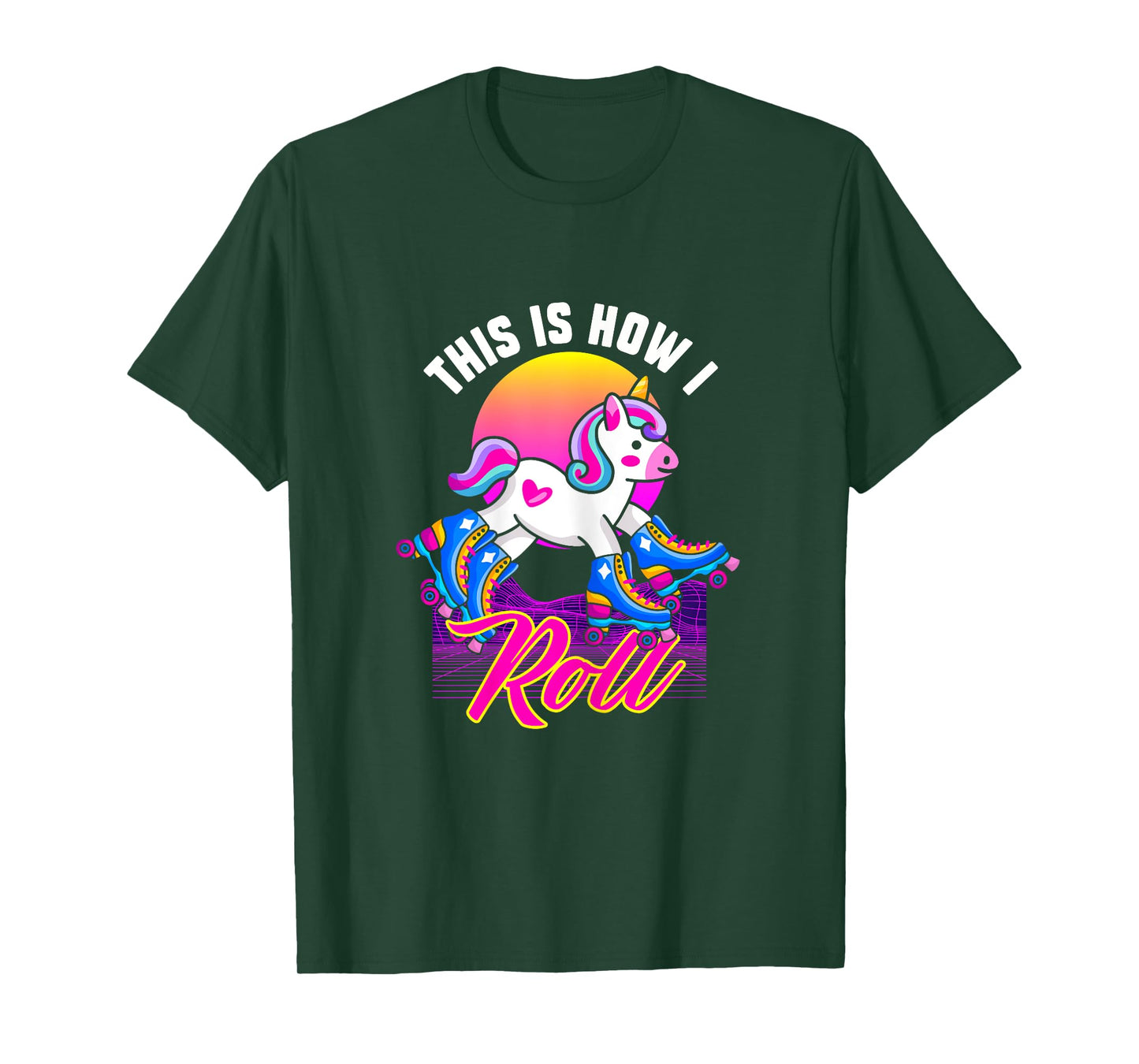 This Is How I Roll | Unicorn Roller Skater T-Shirt