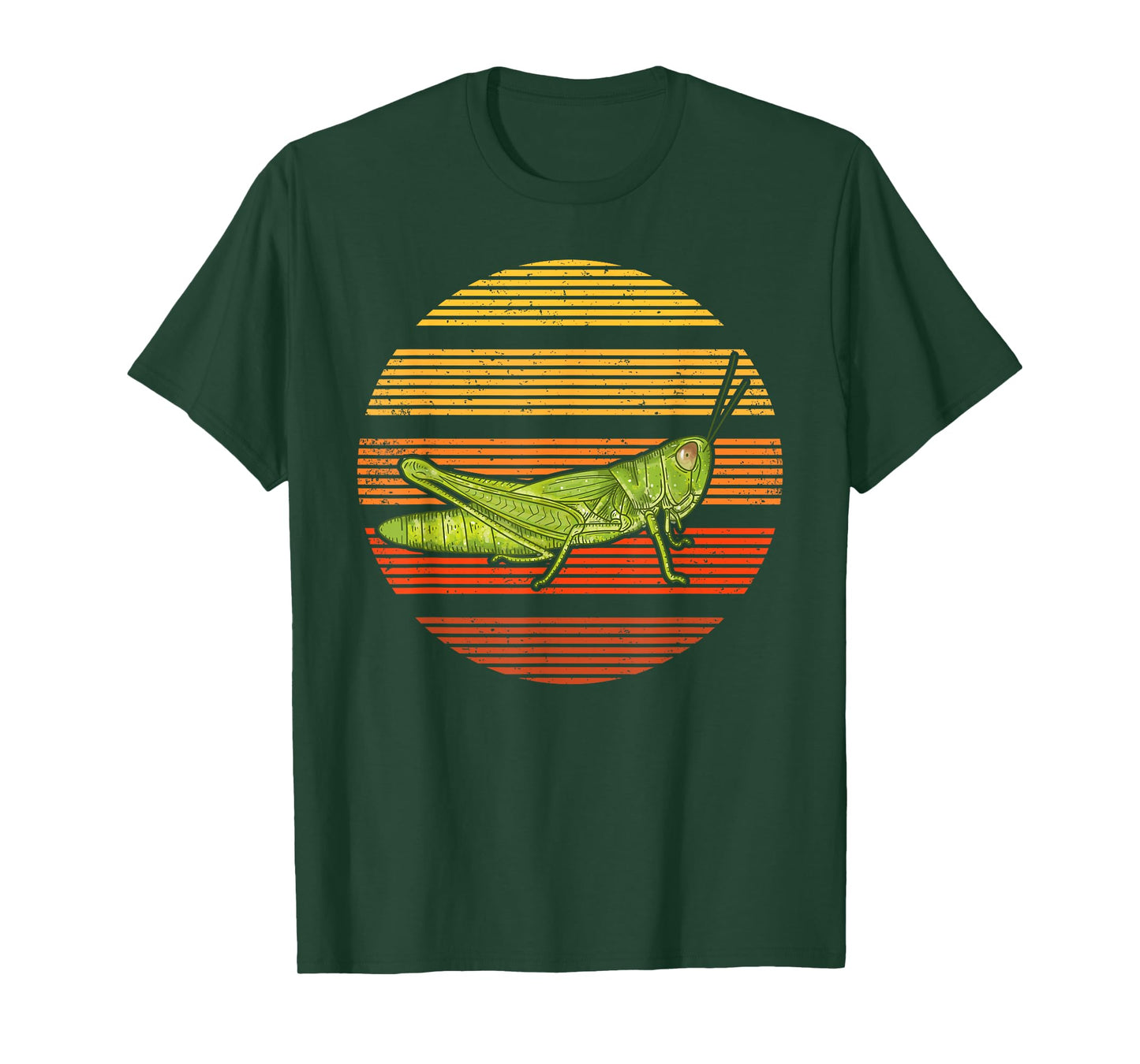 Sunset Grasshopper Lover Gift Vintage Retro Grasshopper T-Shirt