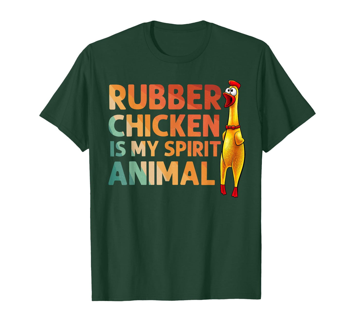 Funny Rubber Chicken Art For Men Women Kids Rubber Chicken T-Shirt