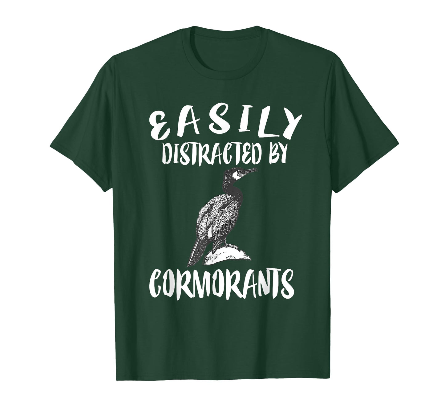 Easily Distracted By Cormorants Birds T-Shirt