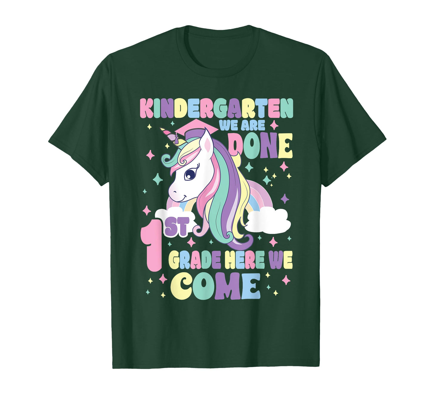 Kindergarten Graduation Magical Unicorn Girls Graduation T-Shirt