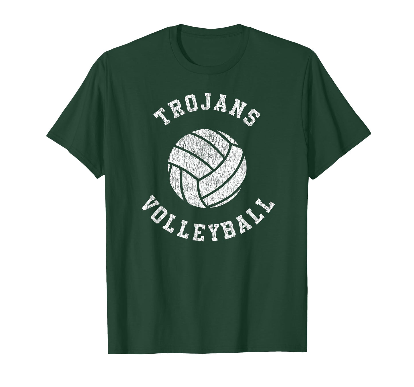 Trojans Volleyball Retro Distressed Team VB Graphic T-Shirt