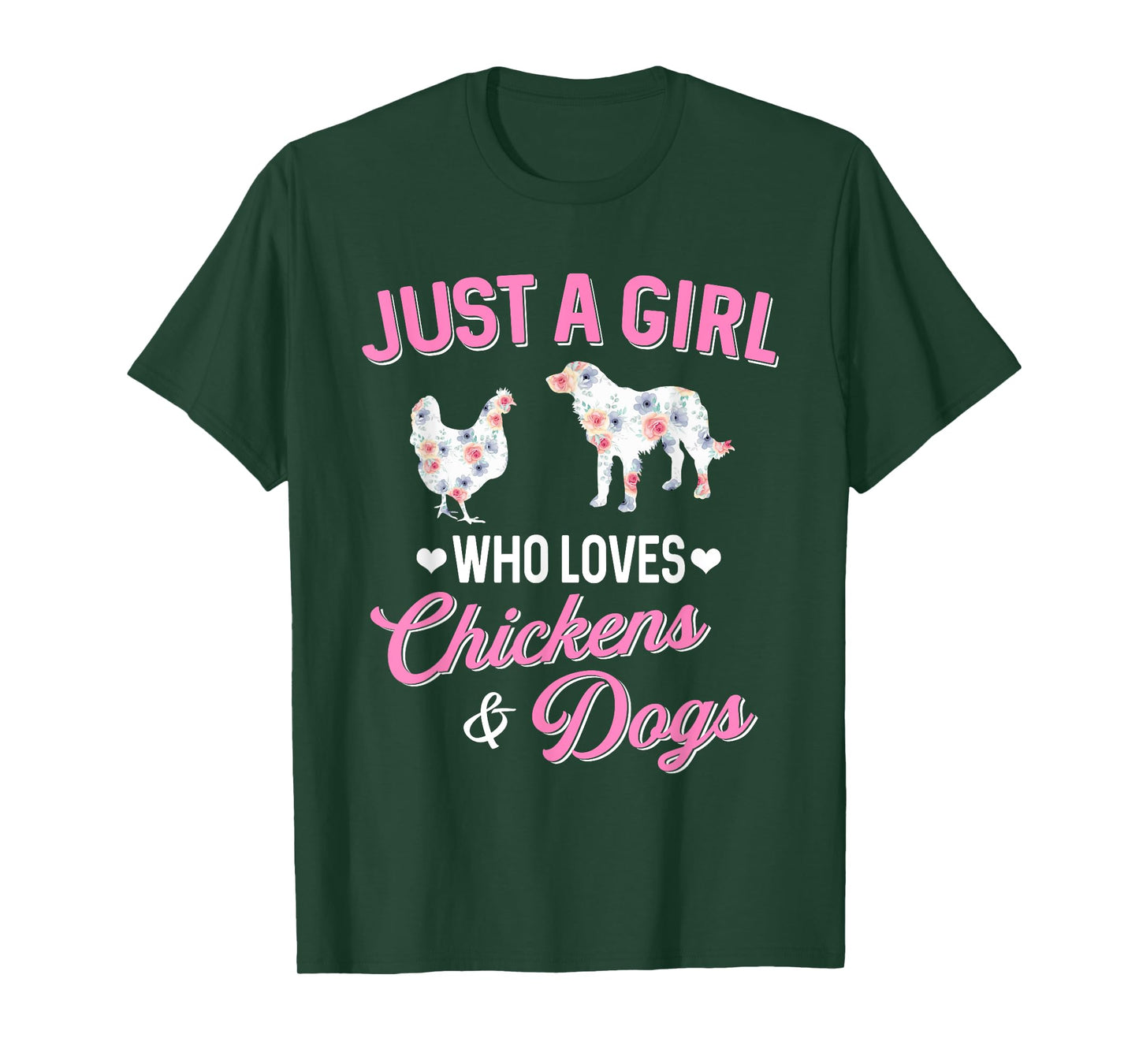Just A Girl Who Loves Chickens Dog Lover Women Farmer T-Shirt