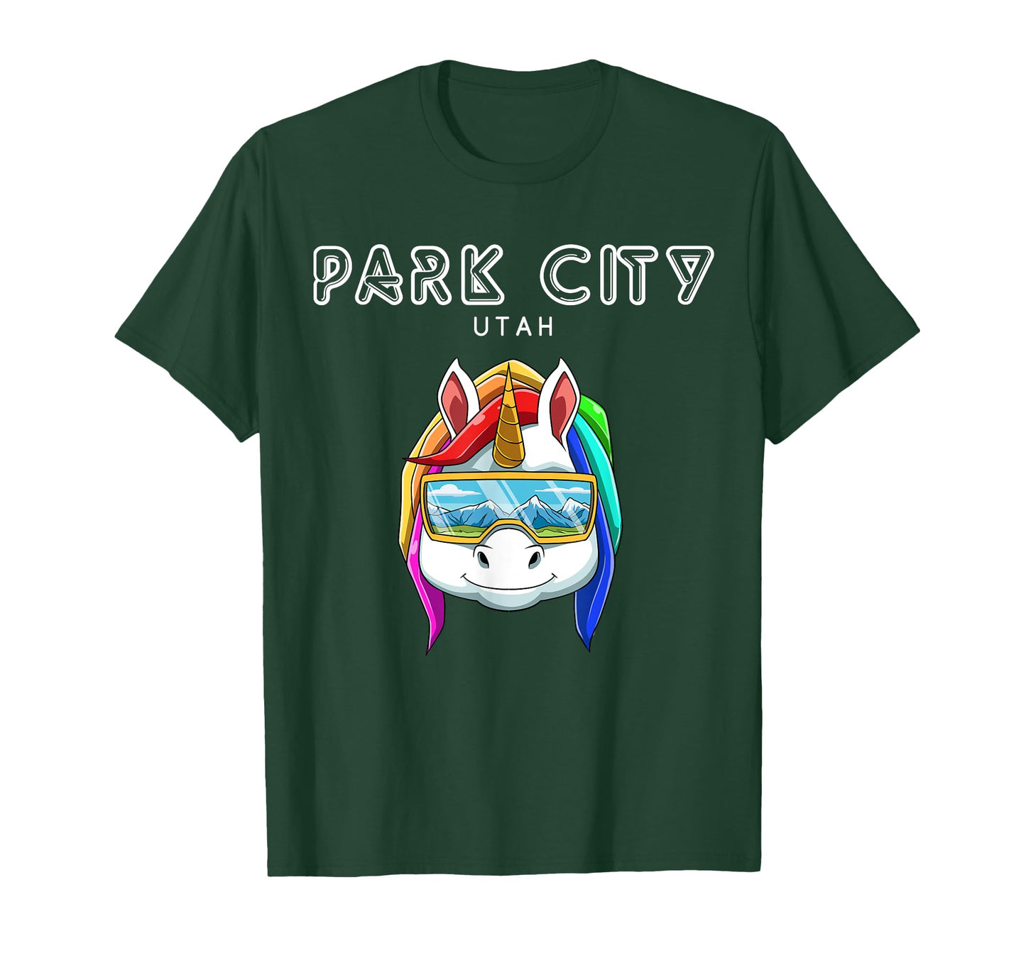 Park City North Utah - Ski and Snowboard Unicorn T-Shirt