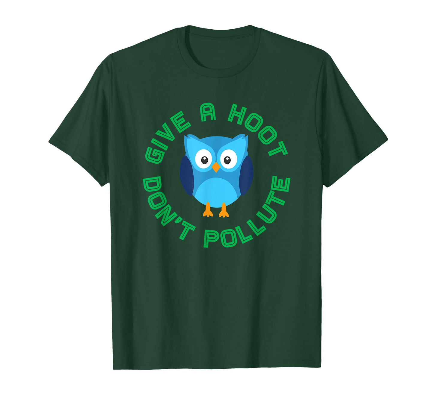 Give A Hoot Don't Pollute Shirt Kids Owl Earth Day TShirt T-Shirt