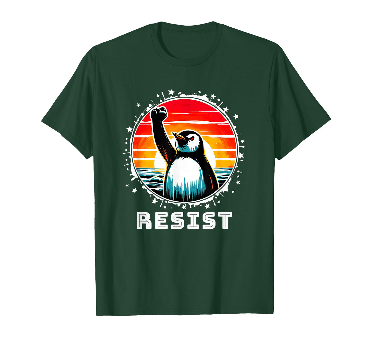 Resist Penguin Activism Graphic Design Penguins Resist T-Shirt