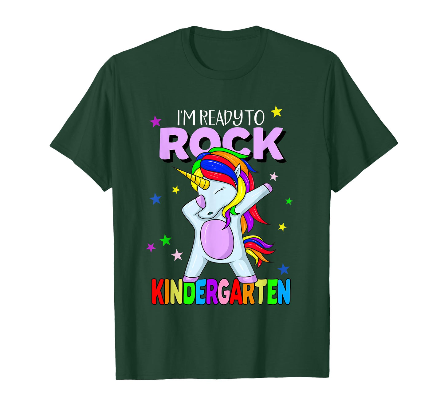 Rock Kindergarten Dabbing Unicorn Girls Back To School T-Shirt