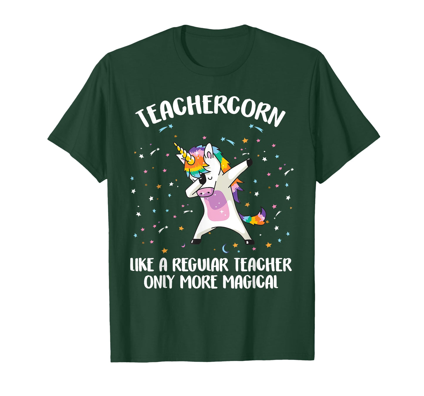Teachercorn Unicorn Teacher More Magical Gift Back to School T-Shirt for Men Women