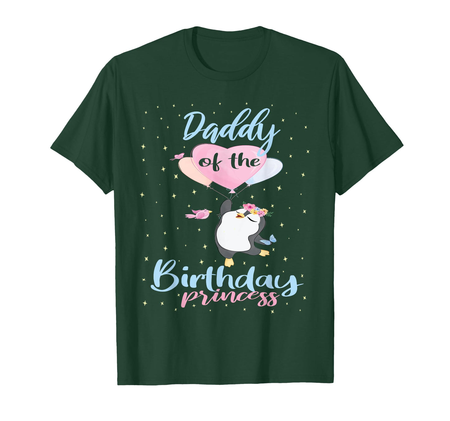 Daddy Of The Birthday Princess Penguin Girls B-day Party T-Shirt