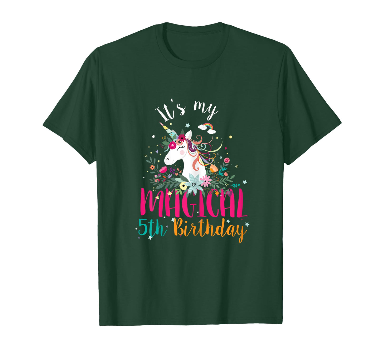 Its my 5th Birthday Unicorn Gifts 5 Years Old Birthday Girl T-Shirt