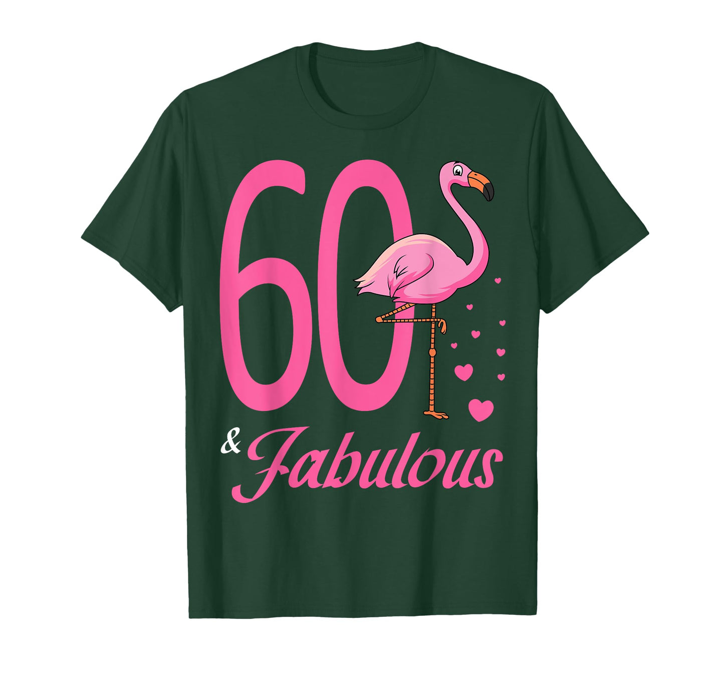 60 & Fabulous Flamingo Birthday 60th Party Celebration T-Shirt