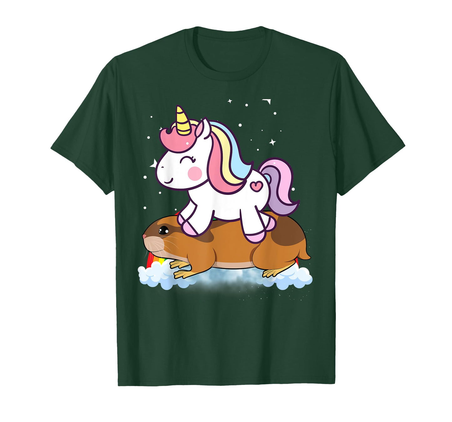 Unicorn Riding Lemming Boys Girls Men Women Kids Rainbow T-Shirt