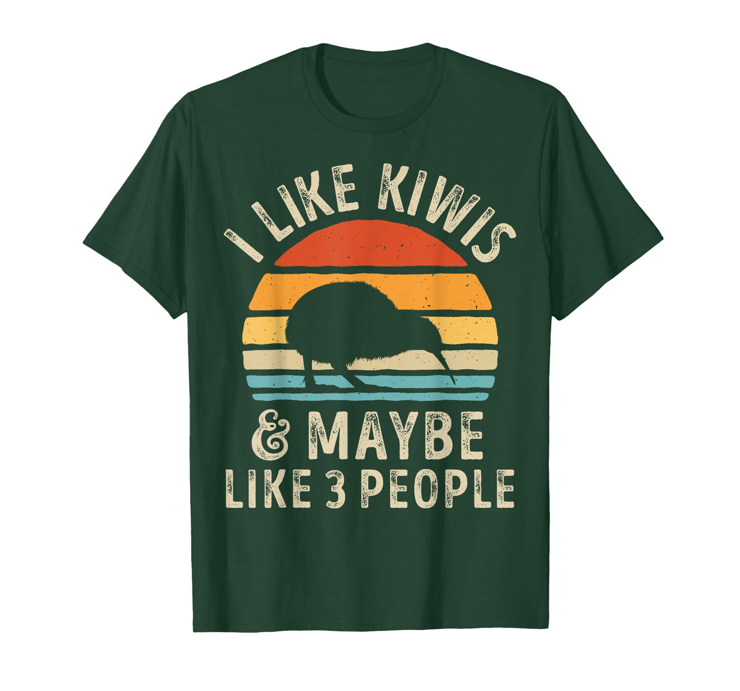 I Like Kiwis and Maybe 3 People Funny Kiwi Retro Vintage T-Shirt